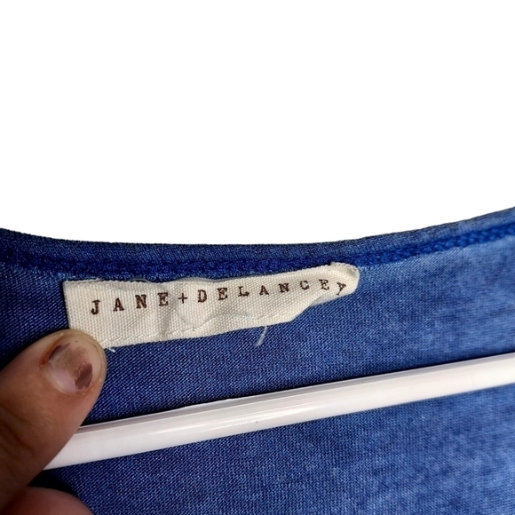 JANE AND DELANCEY WOMENS SLEEVELESS BLUE TOP SIZE XL - Picture 4 of 7